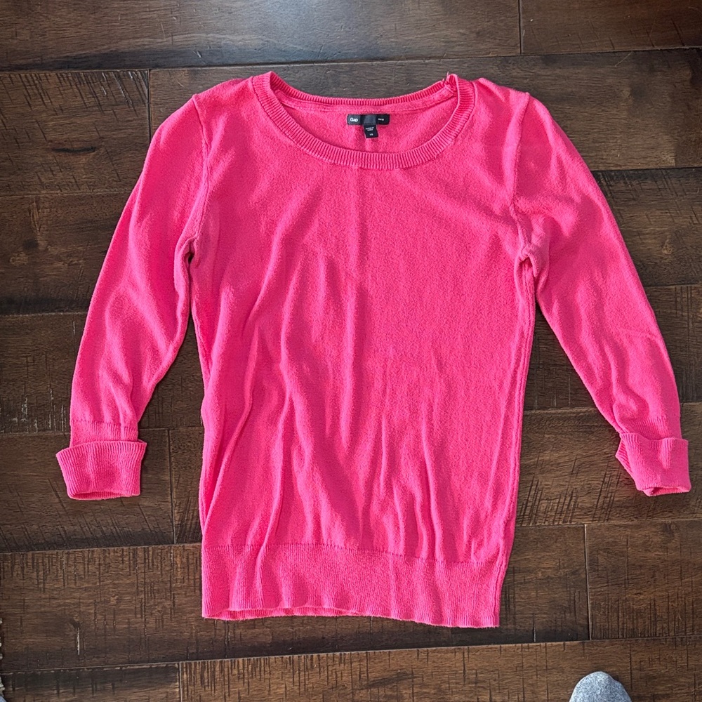 GAP Hot Pink Crewneck Sweater